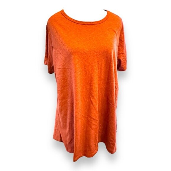 Women’s torrid 1 Orange Pink Everyday Signature Jersey Crew Neck Tee 14 16 1X - Picture 1 of 9